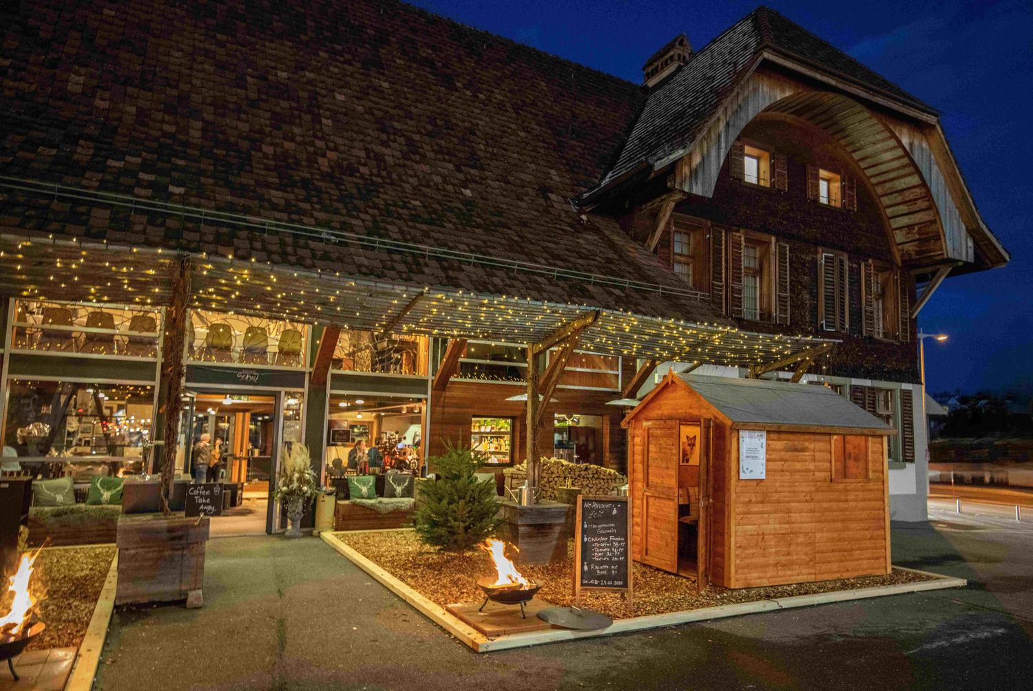 Das Scherzhaus bei Abendd?mmerung